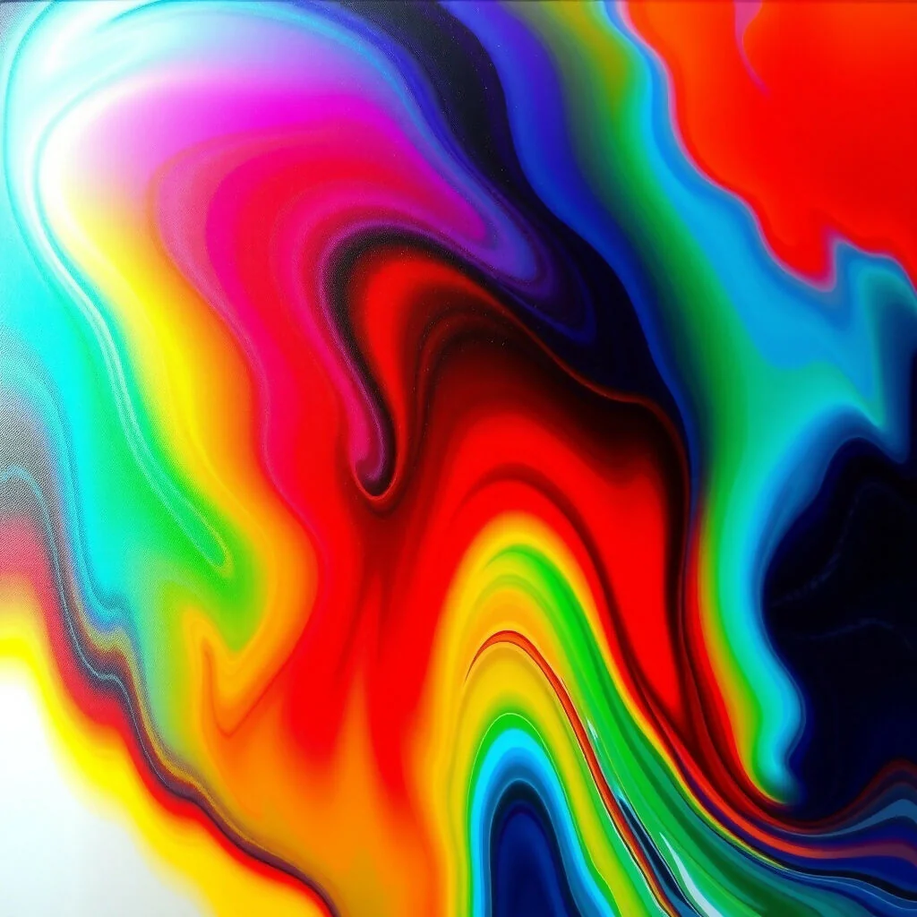 Vibrant Abstract Liquid Color Swirls