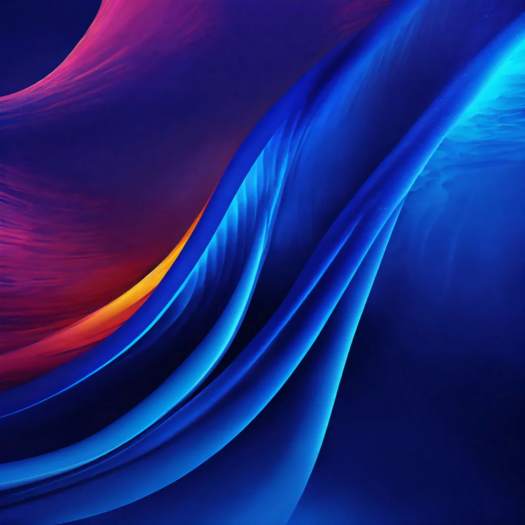 "Vibrant Blue Abstract Gradient Waves" - Image 2