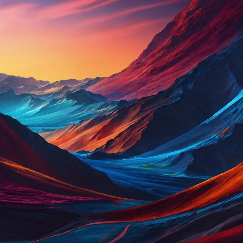 "Vibrant Blue Abstract Gradient Waves" - Image 4
