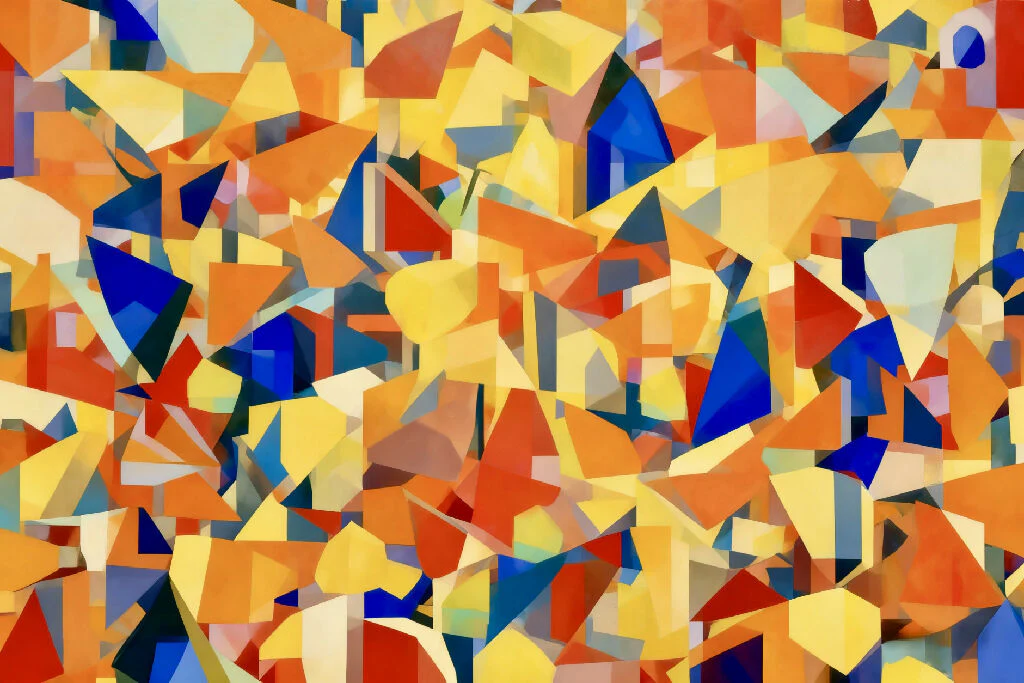 Vibrant Geometric Butterfly Wings Abstract