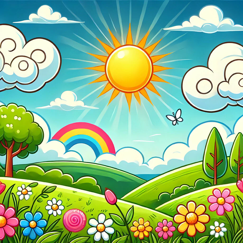 Vibrant Nature Bliss AI Art Print