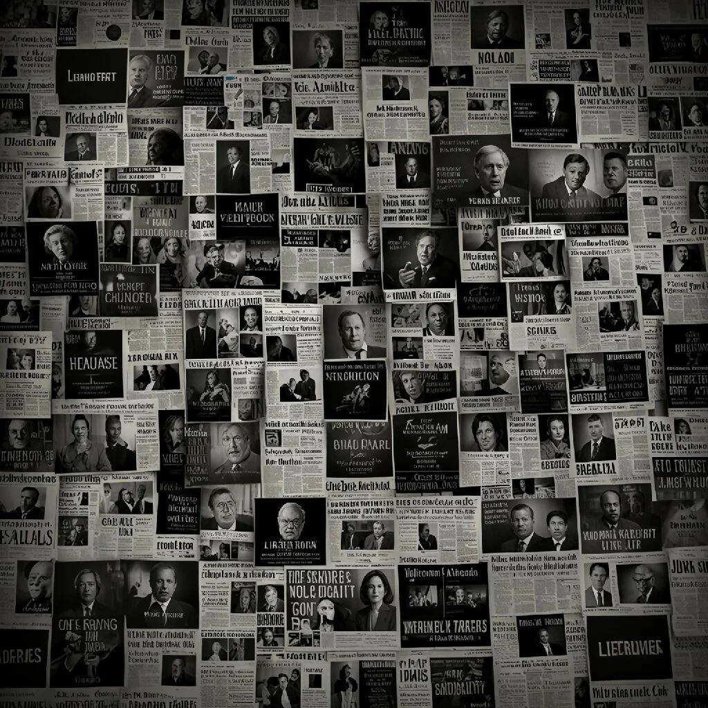 Vintage Newsprint Collage