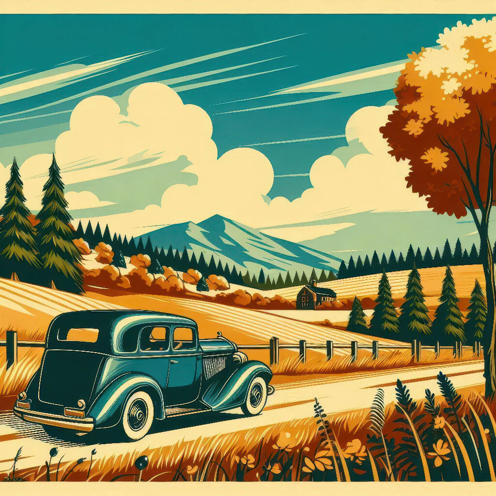 vintage road car