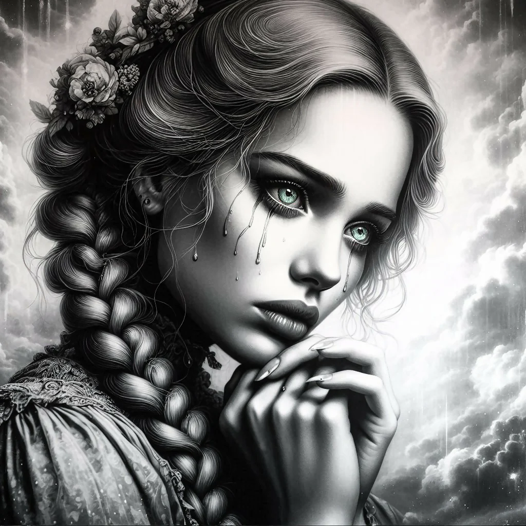 Vintage woman in grey