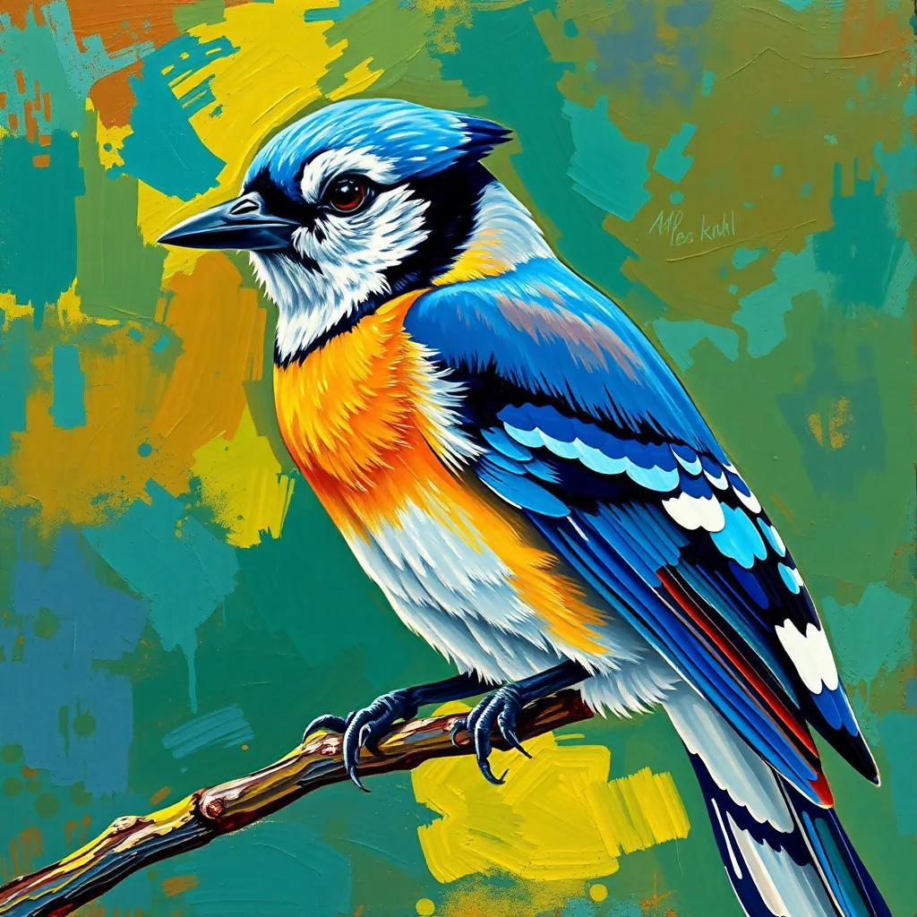 Vivid Majesty: The Blue Jay in Detail