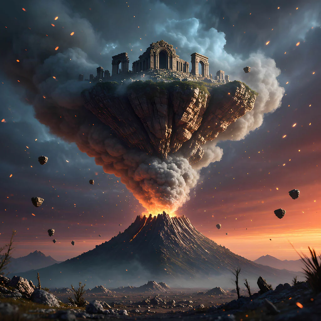 Volcano of Floating Ash Cities