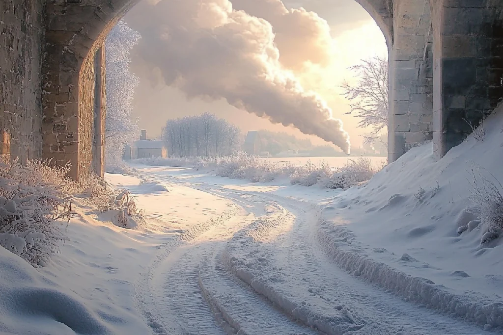 Warm and snowy winter landscape - Image 7