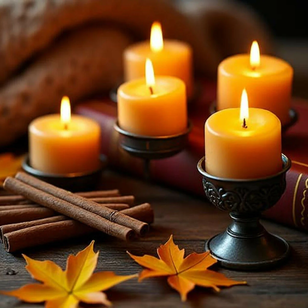 Warm Autumn Candlelight With Cozy Vibes