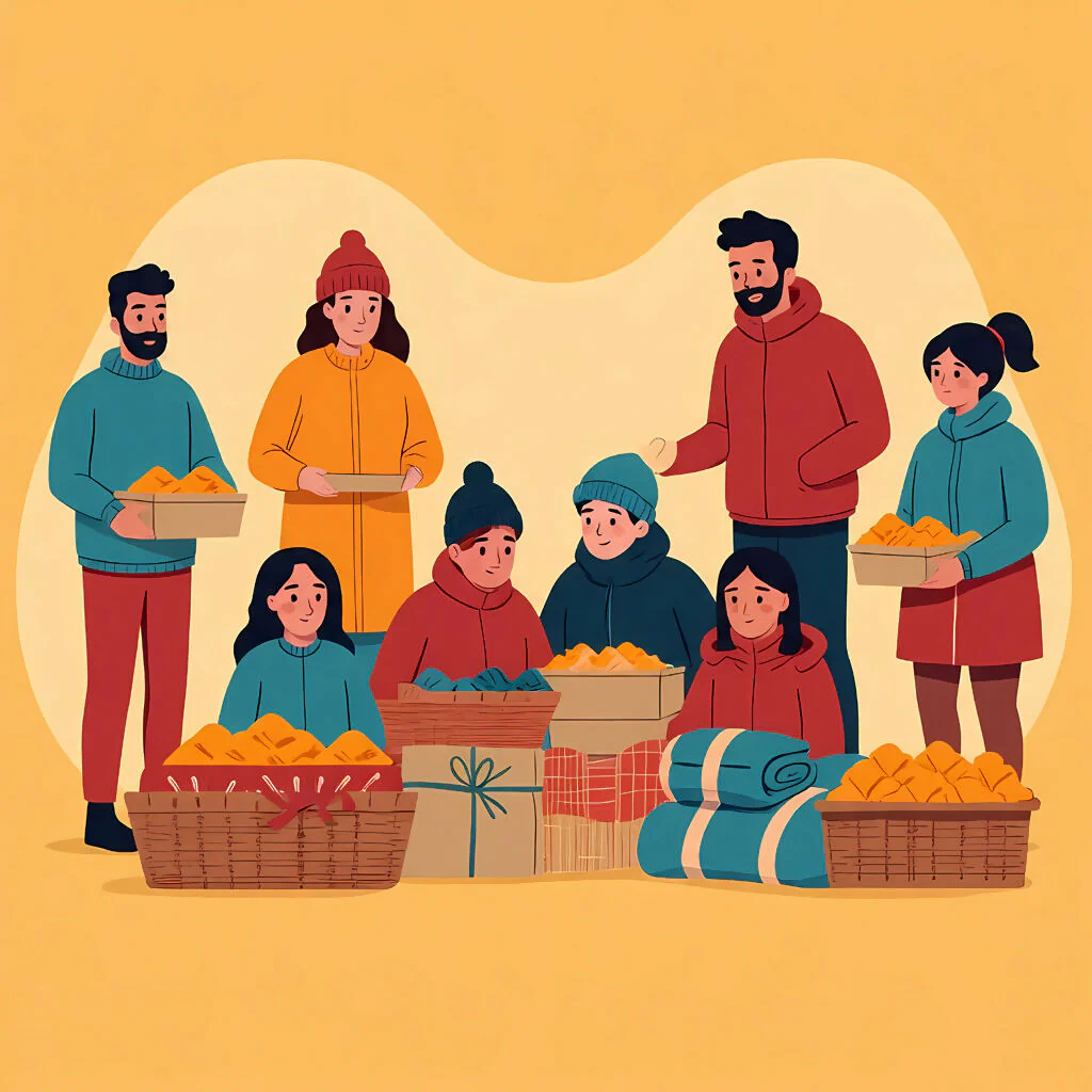 Warm Hearts in Winter – Community Donation AI Art