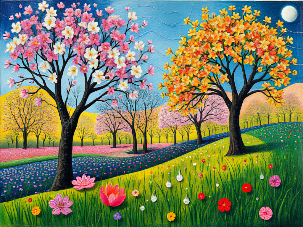Watercolor Art - Spring blossoms
