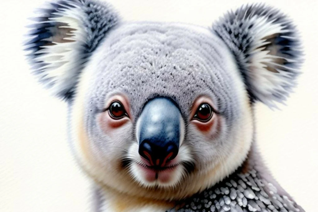 Watercolor Drawing of Koala