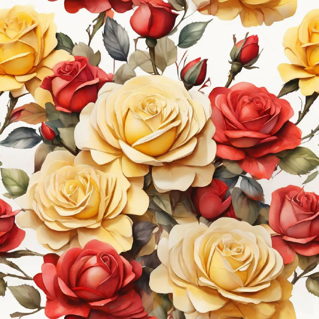 Watercolor Rose Bouquet" - Image 8
