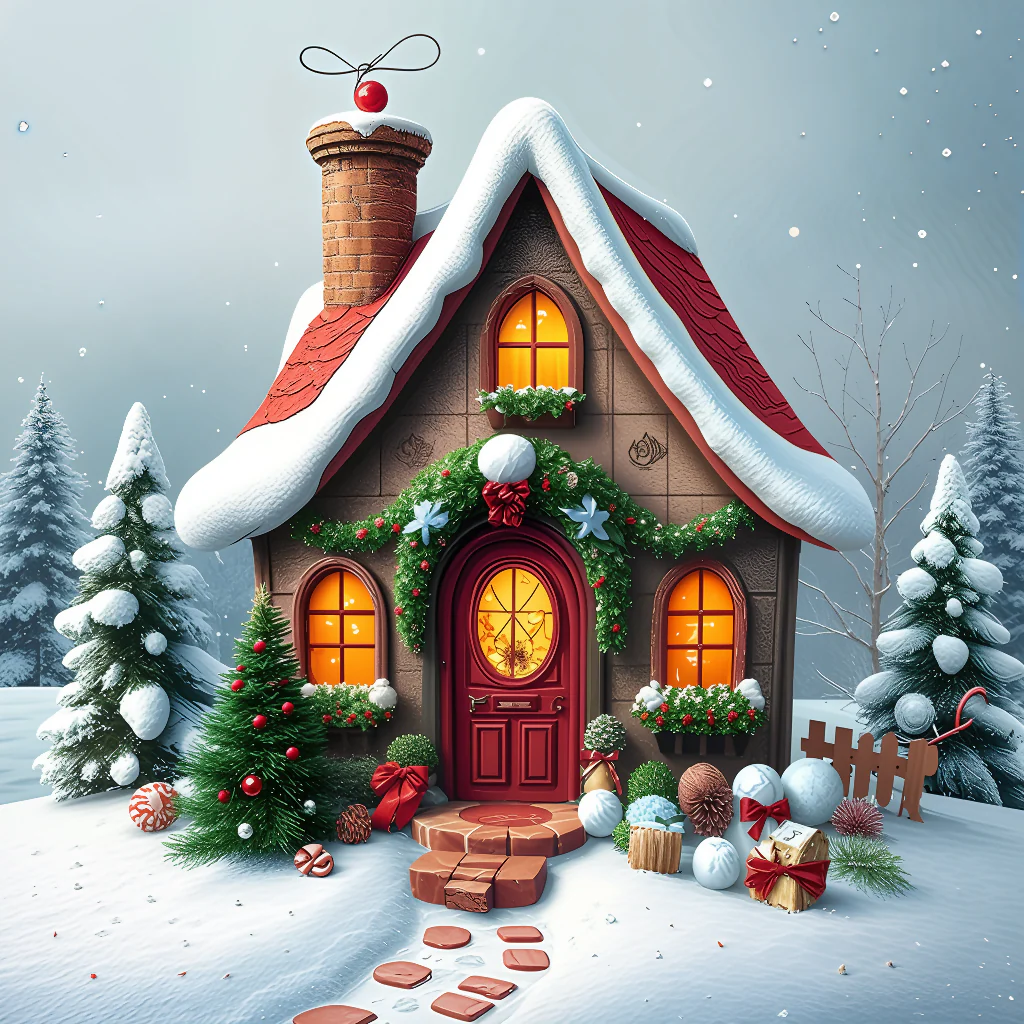 Whimsical Christmas Cottage