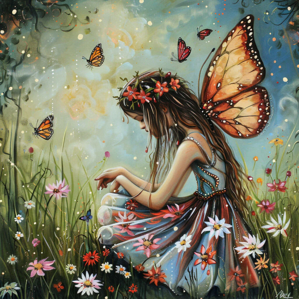 Whimsical Fairy sitting