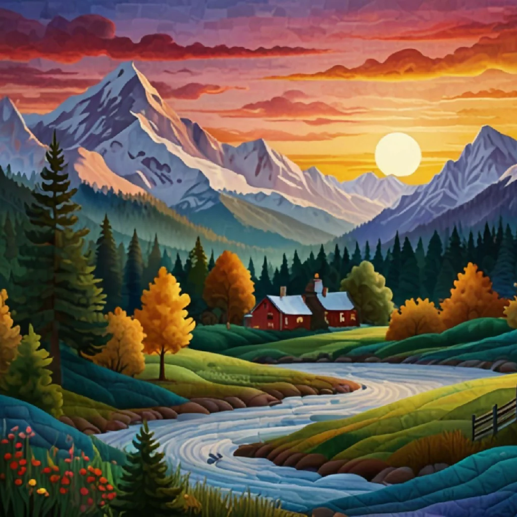 Whimsical Sunrise Over Enchanted Valley* - Image 2