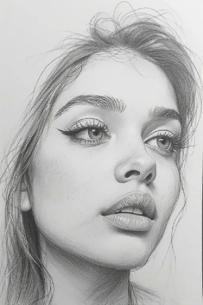 “Whispers in Graphite – Emotive Portrait Sketch Series - Image 6