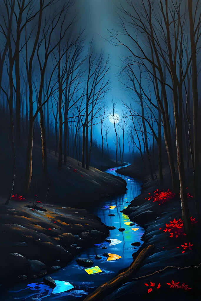 Whispers of the Moonlit Stream