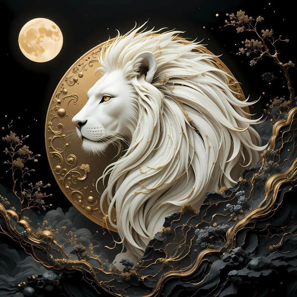 White lion ikigai style 07