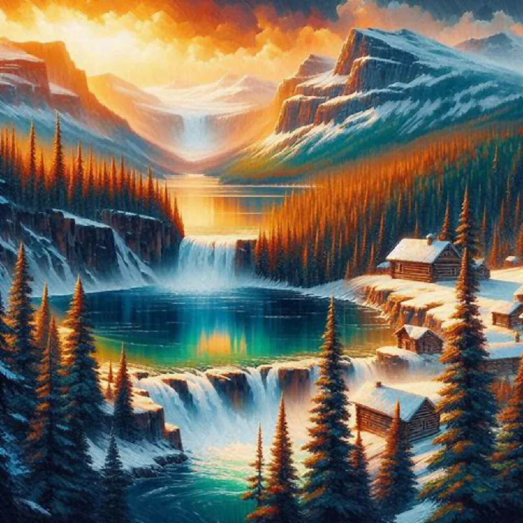 Winter Sunrise in the Mountain Cabin - Image 2