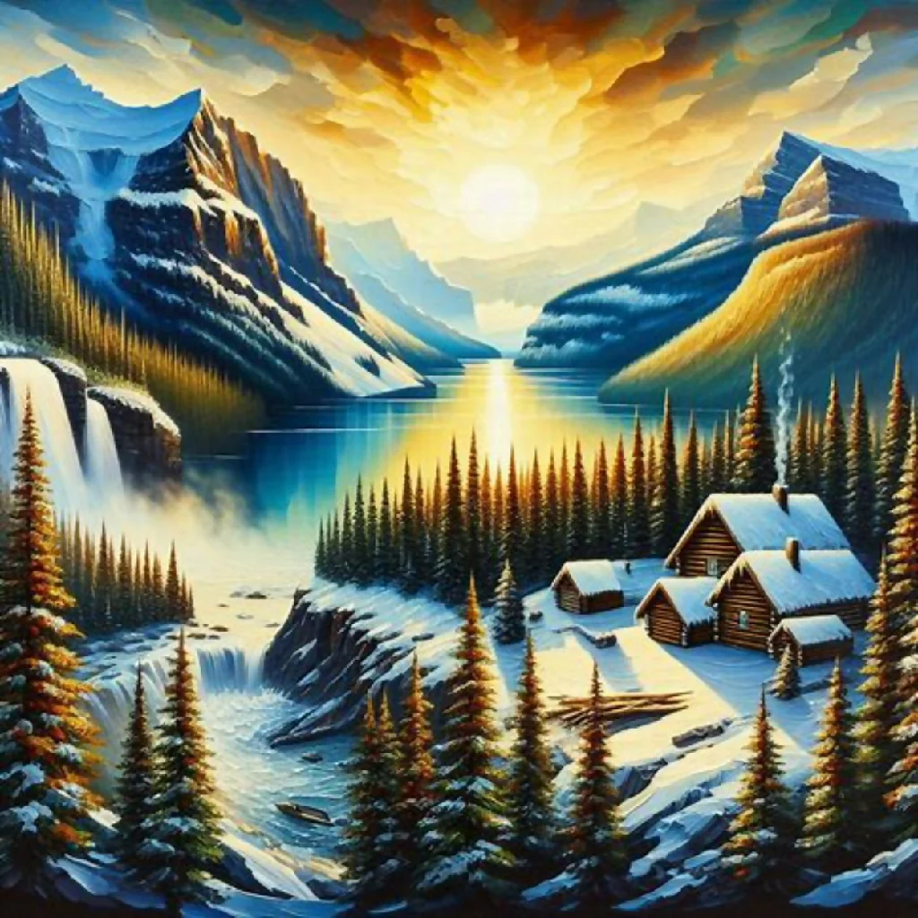 Winter Sunrise in the Mountain Cabin - Image 4