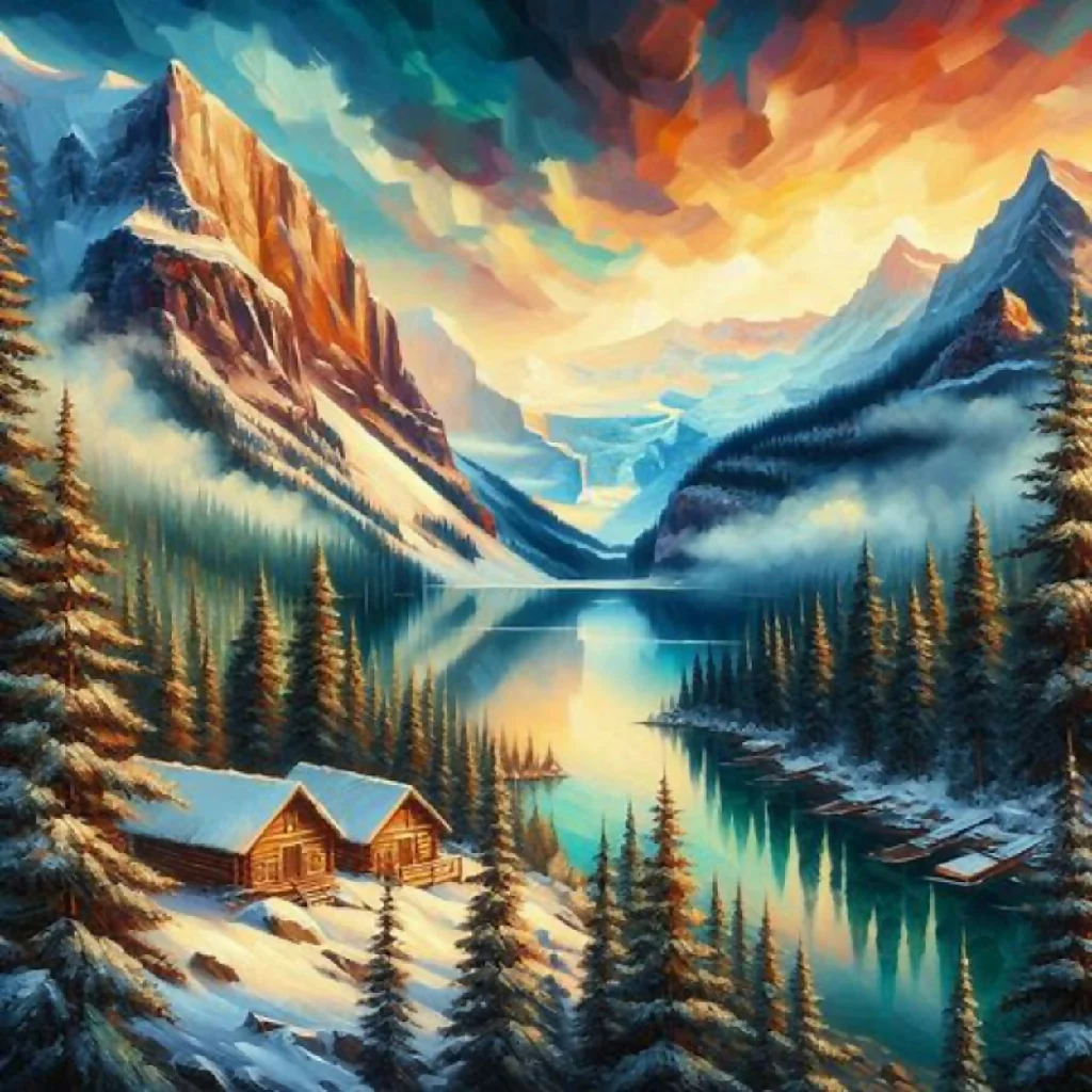 Winter Sunrise in the Mountain Cabin - Image 7