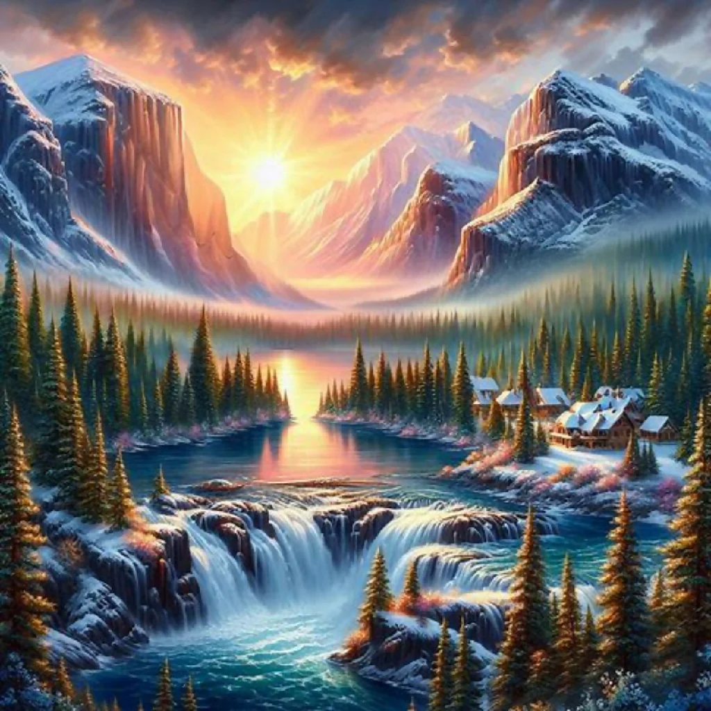Winter Sunrise in the Mountain Cabin - Image 8
