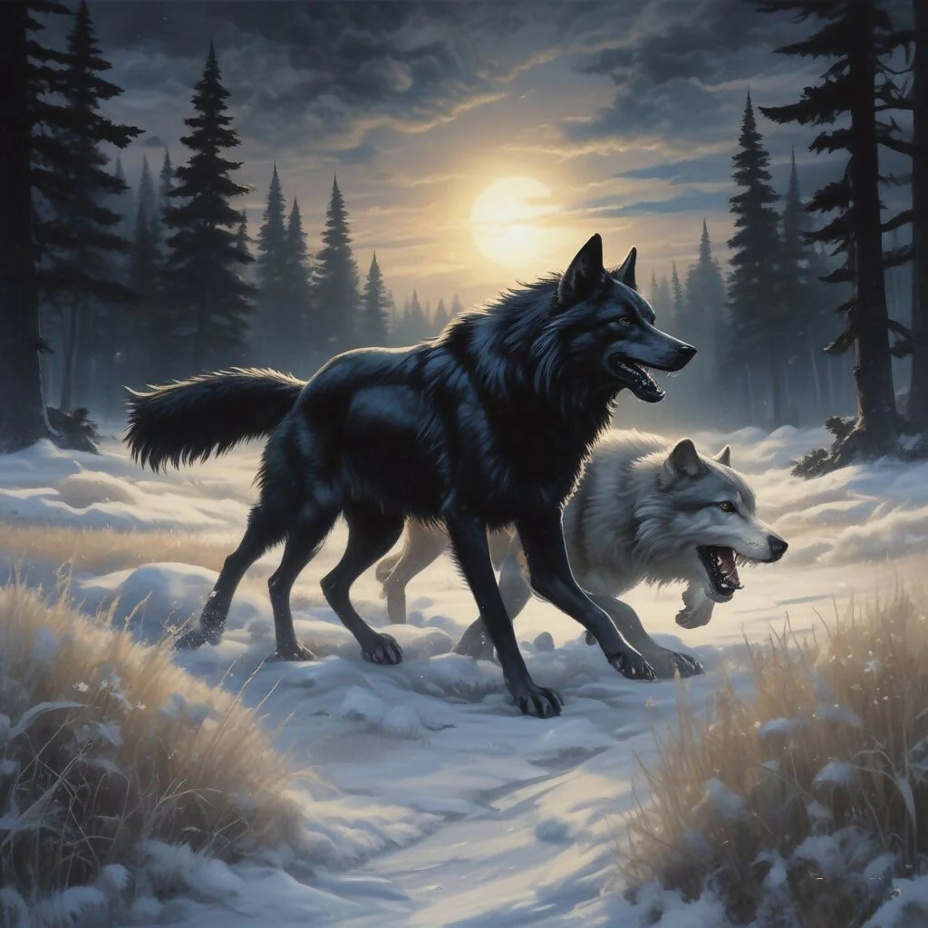Wolves in the woods