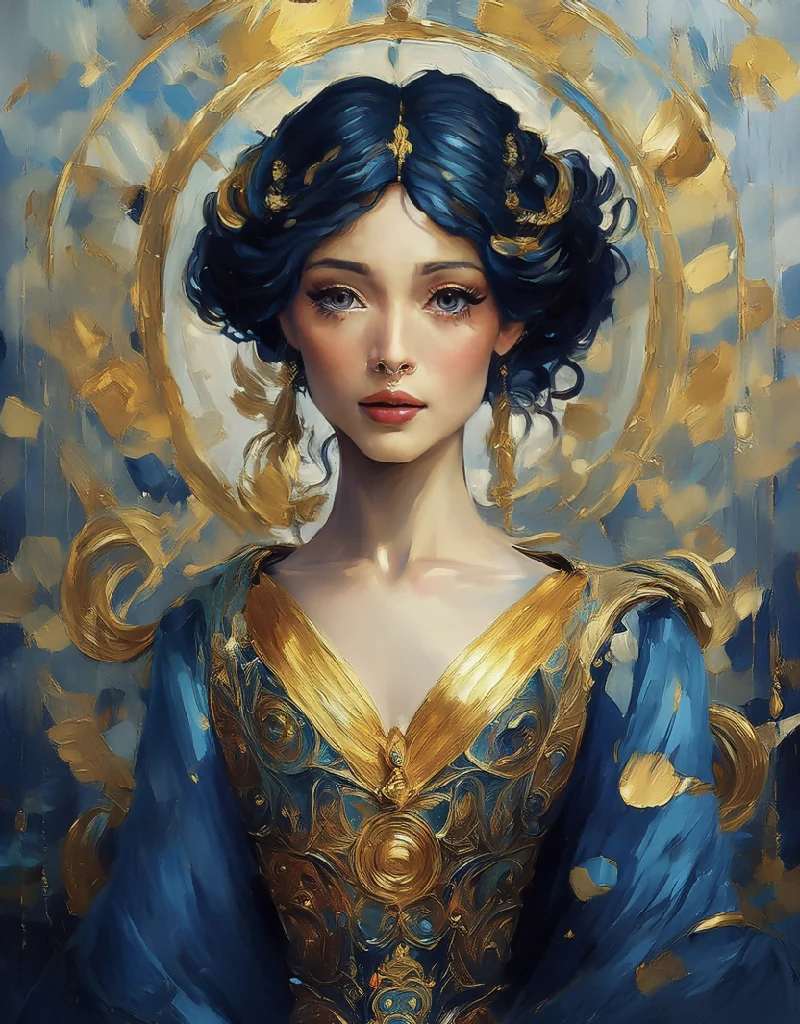 Woman in Blue