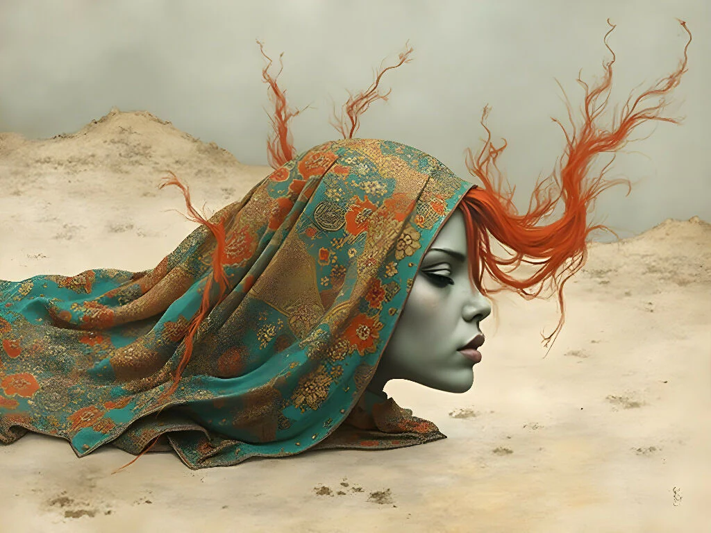 Woman in Desert 1