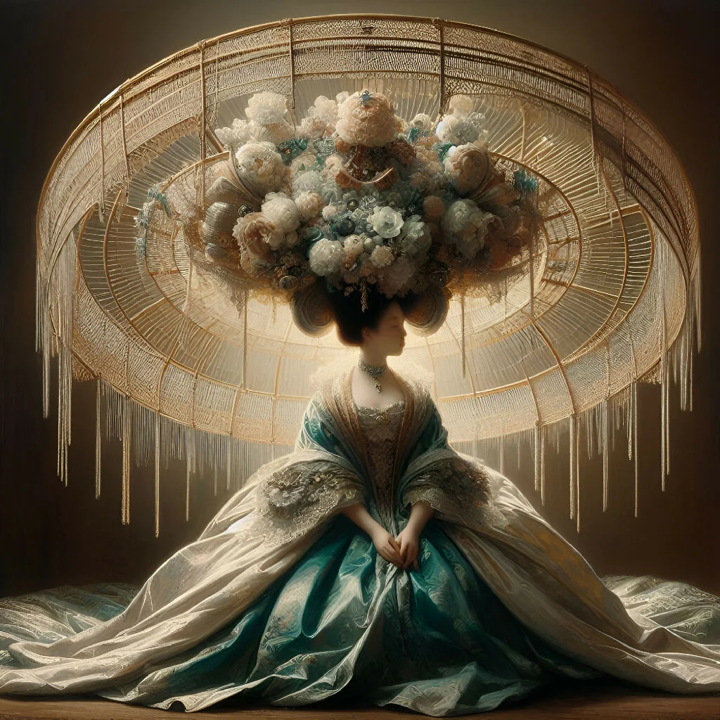 Woman In Robe Battante