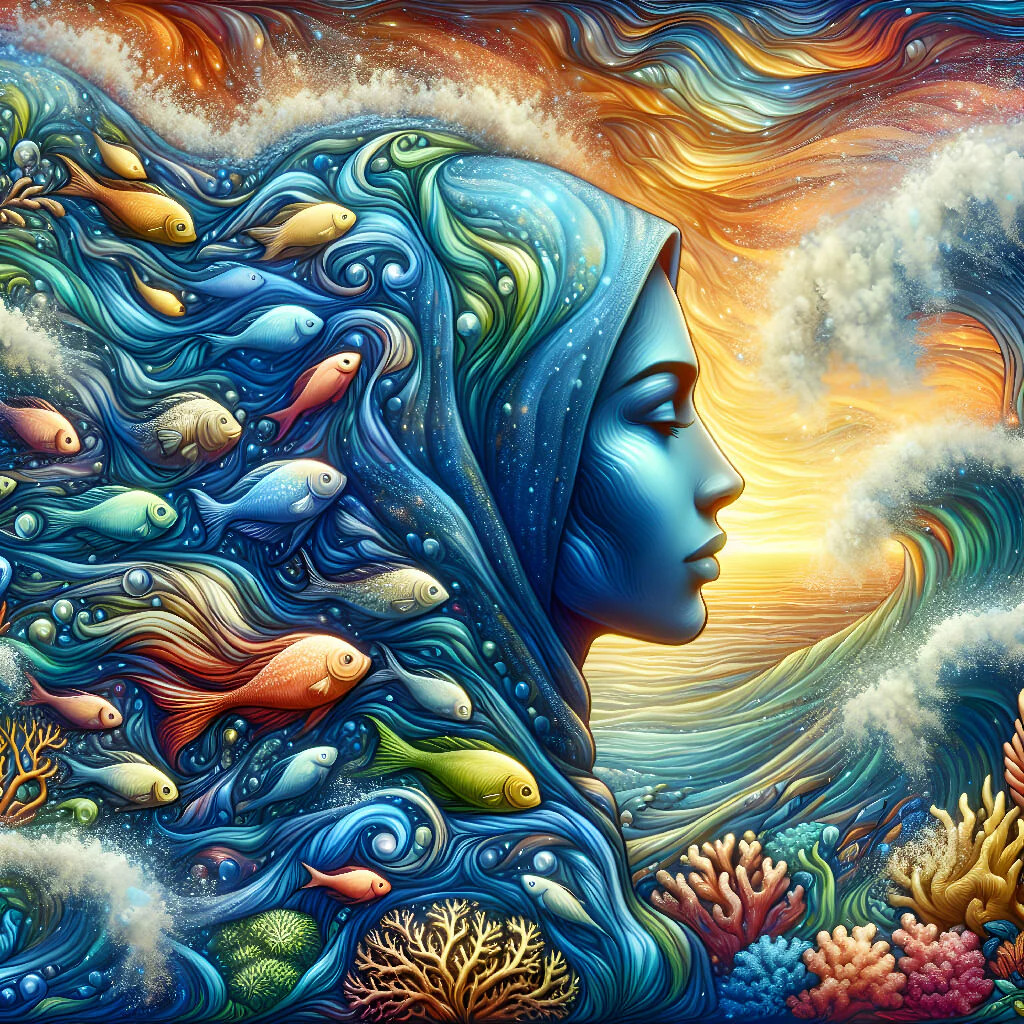 Woman in the ocean - Image 3
