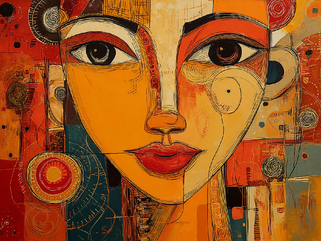 Woman's face in the Style