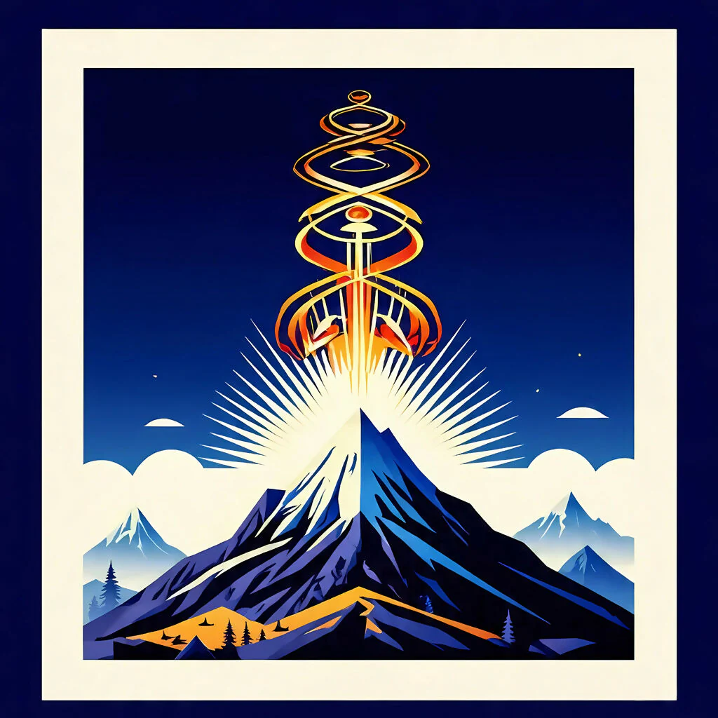 Zenith Signal: Abstract Geometric Mountain Peak